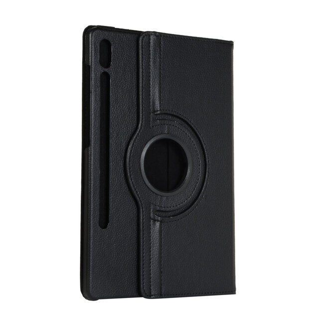 Case2go - Tablet hoes geschikt voor Samsung Galaxy Tab S8 (2022) - Draaibare Book Case Cover - 11 Inch - Zwart