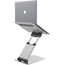 Ergonomische Laptop Standaard - In hoogte verstelbaar - Staand en zittend werken - Universele Laptophouder - Aluminium  - Zilver