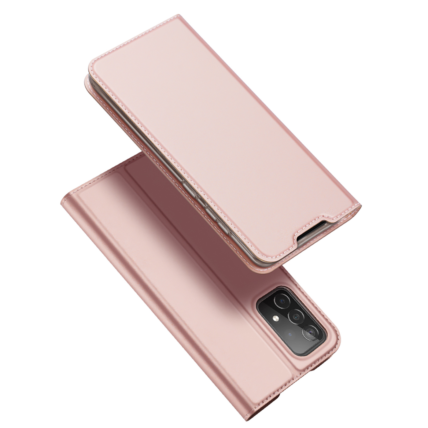 Dux Ducis - Telefoonhoesje geschikt voor Samsung Galaxy A73 5G - Skin Pro Book Case - Roze afbeelding