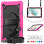 Case2go - Tablet Hoes geschikt voor Samsung Galaxy Tab A8 (2022 &amp; 2021) - 10.5 Inch - Heavy Duty Case met Ingebouwde Screenprotector en Schouderriem - Magenta