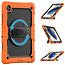 Case2go - Tablet Hoes geschikt voor Samsung Galaxy Tab A8 (2022 &amp; 2021) - 10.5 Inch - Heavy Duty Case met Ingebouwde Screenprotector en Schouderriem - Oranje