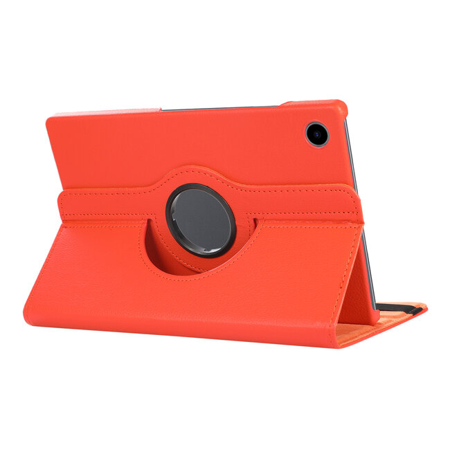 Case2go - Tablet hoes geschikt voor Samsung Galaxy Tab A8 (2022 &amp; 2021) - 10.5 Inch - Draaibare Book Case Cover - Oranje