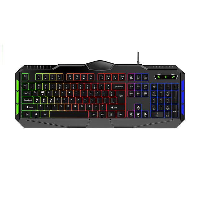 Game toetsenbord en muis - Gaming Set met RGB Verlichting - Toetsenbord en Muis - Bedraad - Zwart