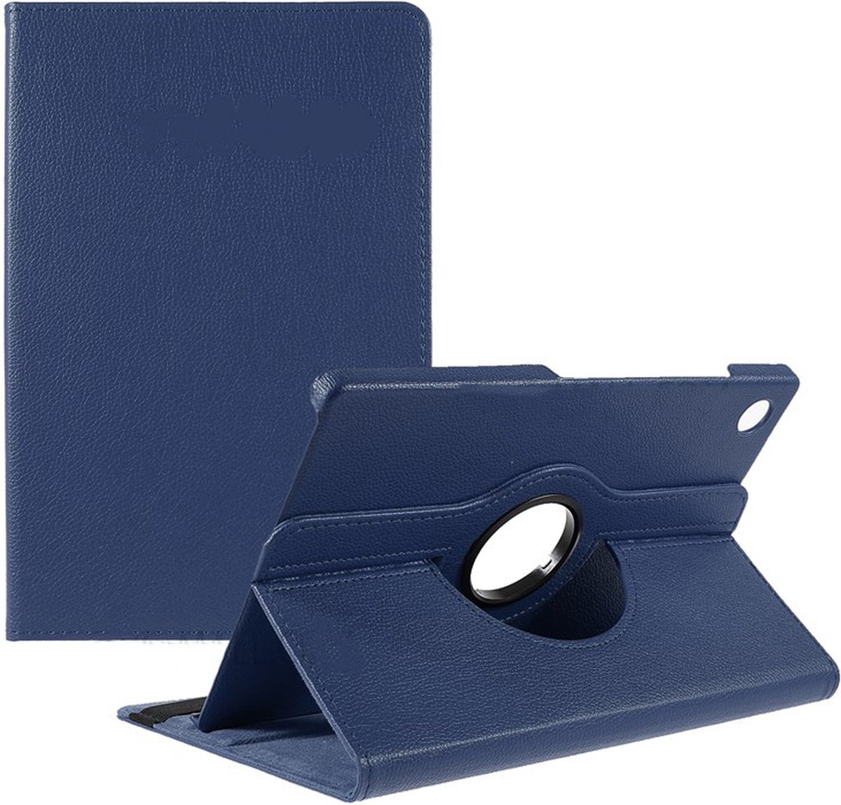 Case2go - Tablet hoes geschikt voor Samsung Galaxy Tab A8 (2022 &amp; 2021) - 10.5 Inch - Draaibare Book Case Cover - Donker Blauw afbeelding