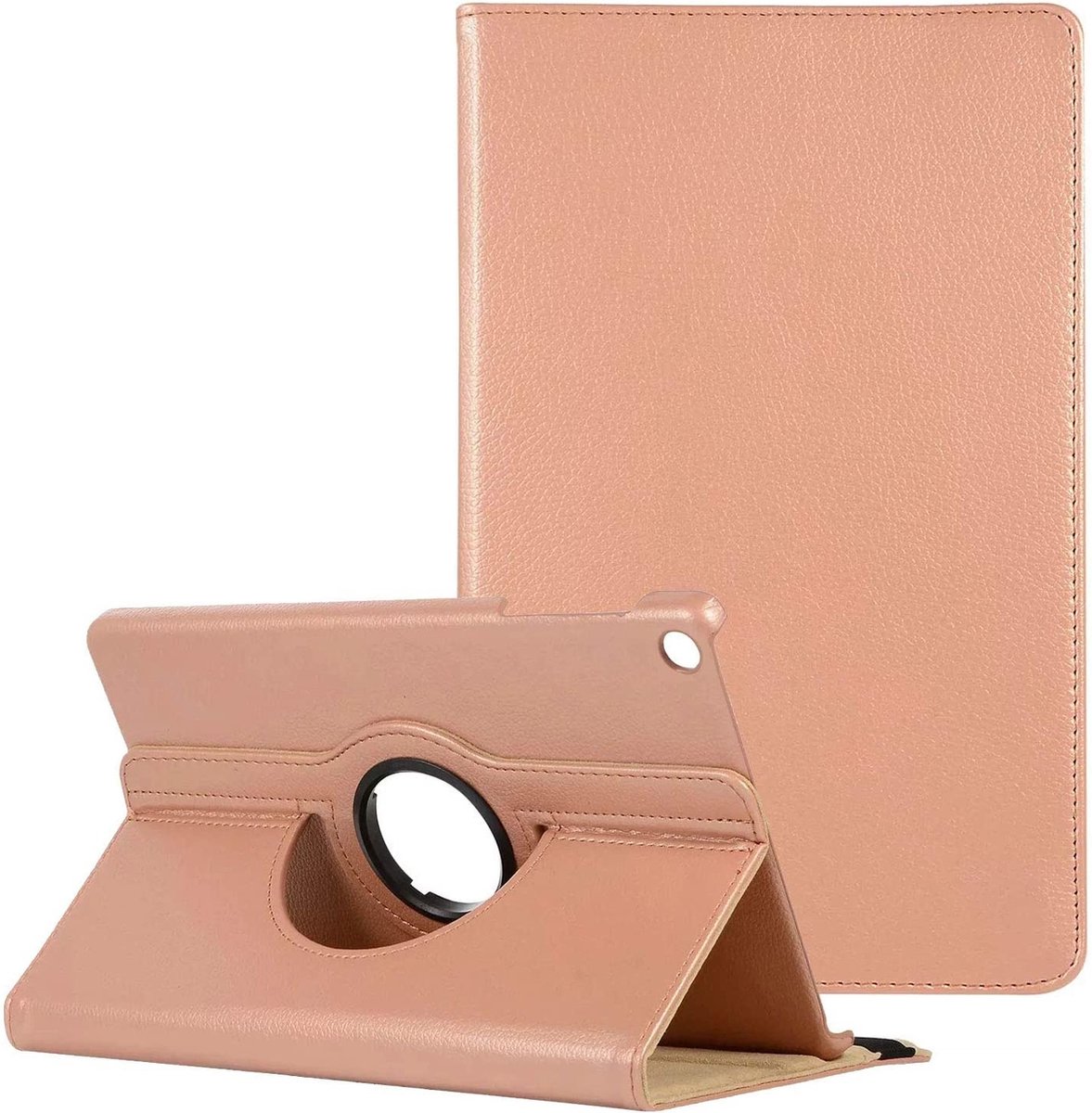 Case2go - Tablet hoes geschikt voor Samsung Galaxy Tab A8 (2022 &amp; 2021) - 10.5 Inch - Draaibare Book Case Cover - Rosé-Goud afbeelding