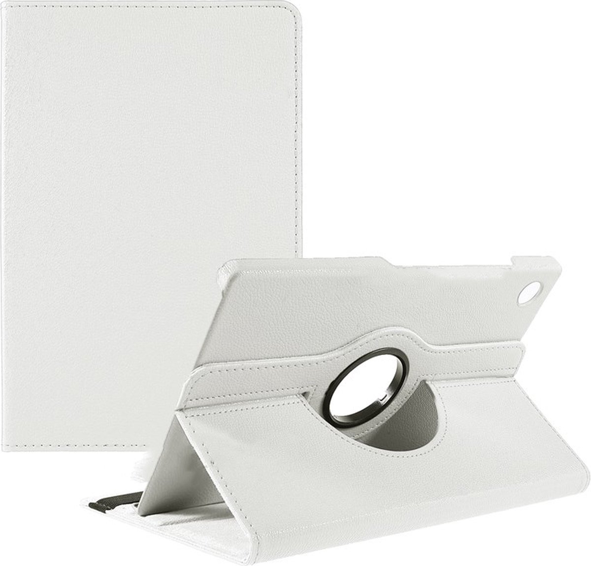 Case2go - Tablet hoes geschikt voor Samsung Galaxy Tab A8 (2022 &amp; 2021) - 10.5 Inch - Draaibare Book Case Cover - Wit afbeelding