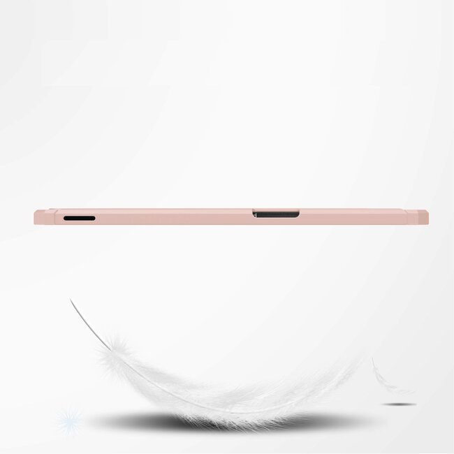 Case2go - Tablet Hoes geschikt voor Huawei Matepad 11 (2021) - Transparante Case - Tri-fold Back Cover - Roze