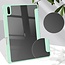 Case2go - Tablet Hoes geschikt voor Huawei Matepad 11 (2021) - Transparante Case - Tri-fold Back Cover - Mint Groen