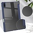 Case2go - Tablet Hoes geschikt voor Huawei Matepad 11 (2021) - Transparante Case - Tri-fold Back Cover - Donker Blauw