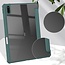 Case2go - Tablet Hoes geschikt voor Huawei Matepad 11 (2021) - Transparante Case - Tri-fold Back Cover - Donker Groen