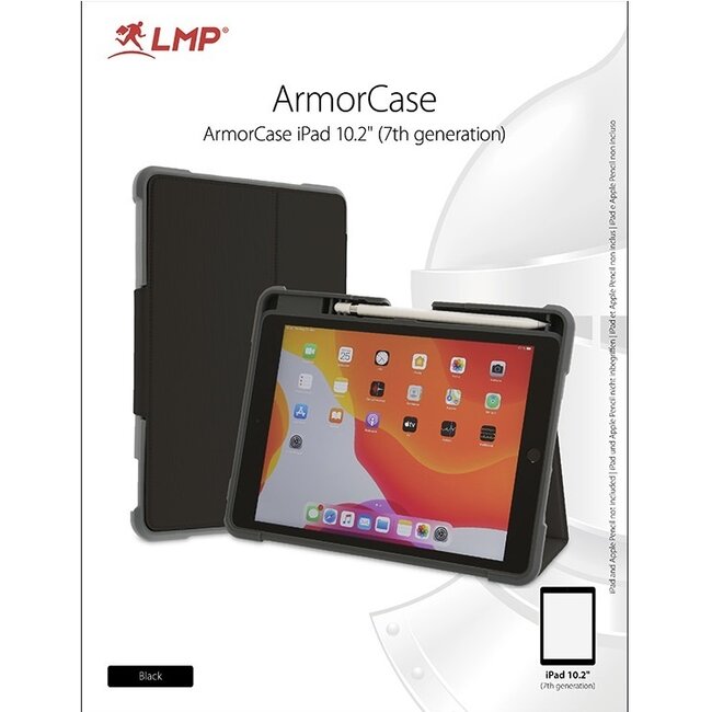 LMP - Armor case geschikt voor iPad 10.2 (2019/2020/2021) - Met Pencil houder - Zwart