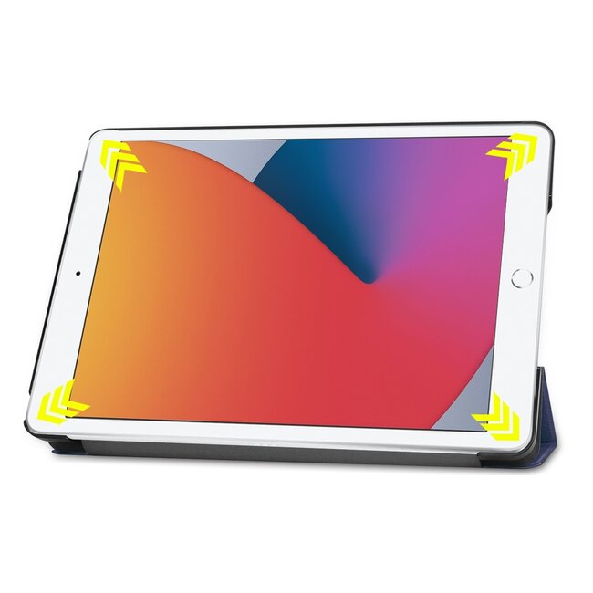 iPad 2020 hoes - 10.2 inch - Tri-Fold Book Case - Donker Blauw