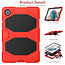 Case2go - Tablet hoes geschikt voor Samsung Galaxy Tab A8 (2022 &amp; 2021) - 10.5 Inch - Extreme Armor Case - Rood