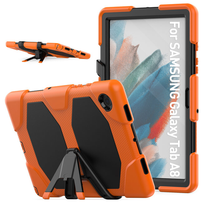 Case2go - Tablet hoes geschikt voor Samsung Galaxy Tab A8 (2022 &amp; 2021) - 10.5 Inch - Extreme Armor Case - Oranje