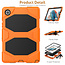 Case2go - Tablet hoes geschikt voor Samsung Galaxy Tab A8 (2022 &amp; 2021) - 10.5 Inch - Extreme Armor Case - Oranje