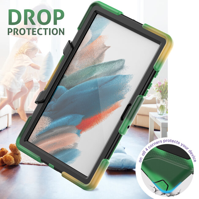 Case2go - Tablet hoes geschikt voor Samsung Galaxy Tab A8 (2022 &amp;amp; 2021) - 10.5 Inch - Extreme Armor Case - Camouflage