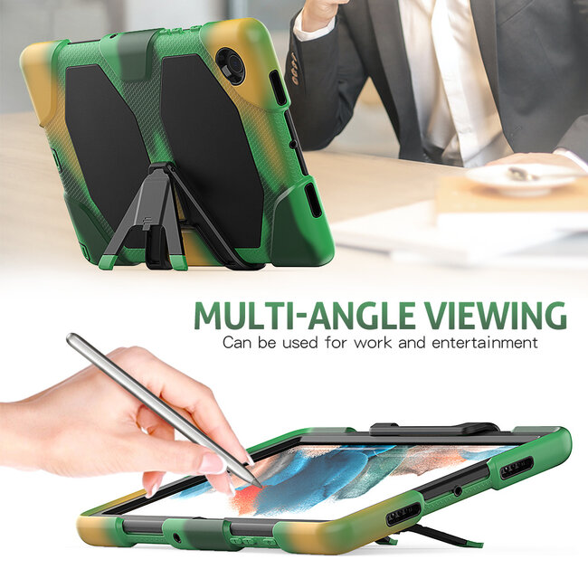 Case2go - Tablet hoes geschikt voor Samsung Galaxy Tab A8 (2022 &amp;amp; 2021) - 10.5 Inch - Extreme Armor Case - Camouflage