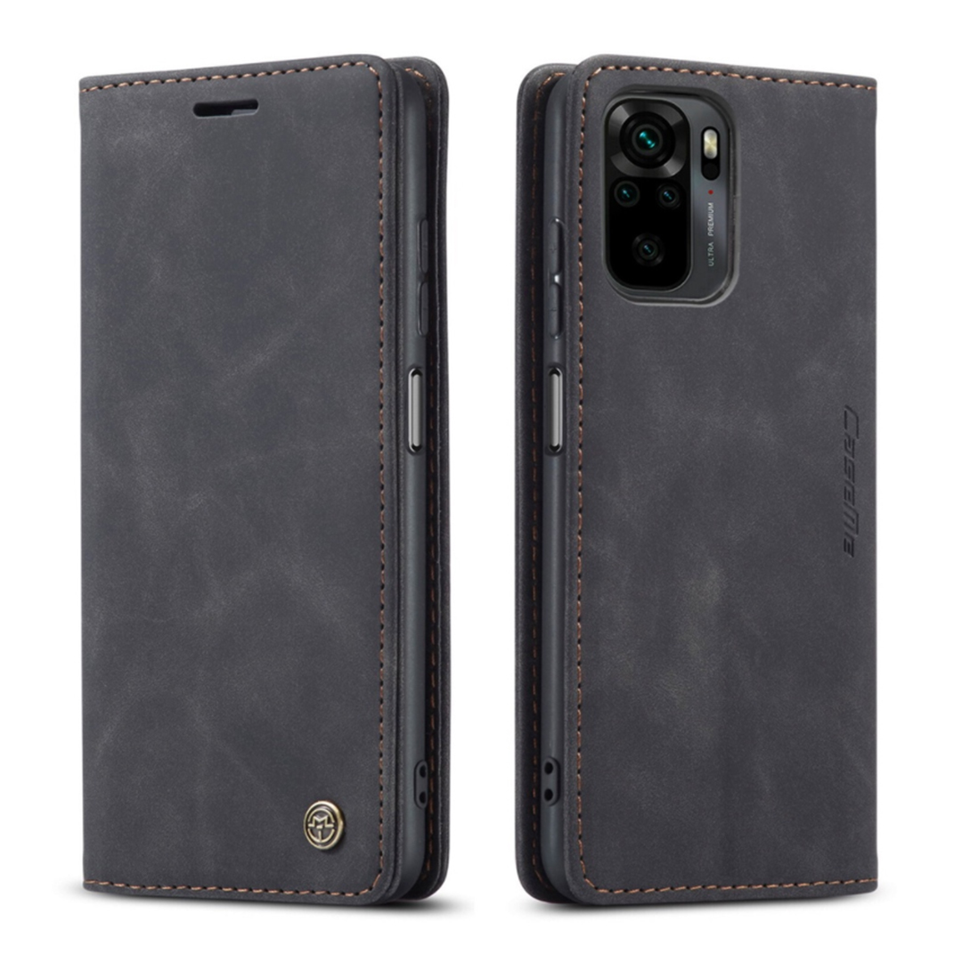 CaseMe - Hoesje geschikt voor Xiaomi K40 - Wallet Book Case - Magneetsluiting - Zwart afbeelding