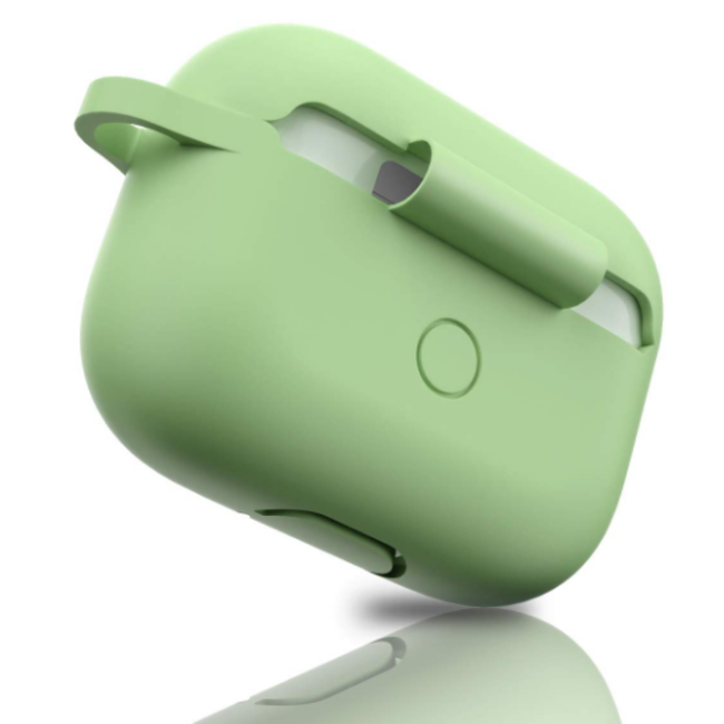 Case2go - Hoesje geschikt voor Apple Airpods Pro - Premium Siliconen beschermhoes met opdruk - 3.0 mm - Groen
