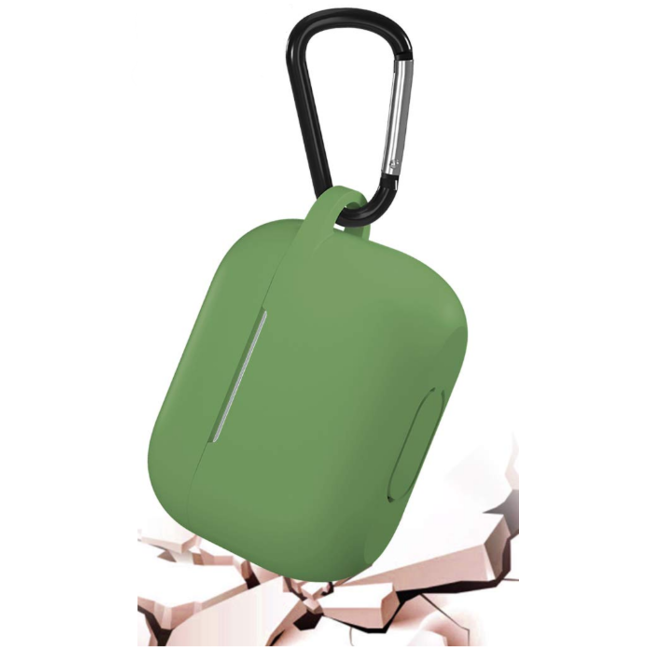 Case2go - Hoesje geschikt voor Apple Airpods Pro - Premium Siliconen beschermhoes met opdruk - 3.0 mm - Groen