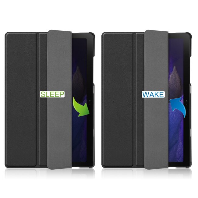 Case2go - Tablet Hoes & Screenprotector geschikt voor Samsung Galaxy Tab A8 (2022 & 2021) - 10.5 inch - Tri-Fold Book Case - Zwart
