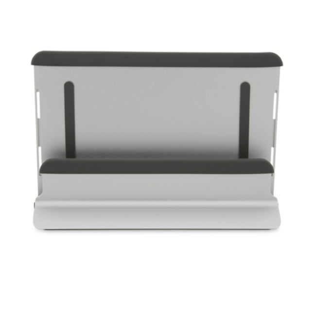 LMP - Verticale Aluminium Laptop standaard - Aluminium houder - Geschikt voor elke MacBook van 12" tot 16" - Zilver