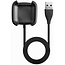 Case2go - Oplaadkabel geschikt voor Fitbit Versa 2 - USB-oplaadstation - dock - 1.0 meter - Zwart