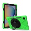 Case2go - Tablet Hoes geschikt voor Samsung Galaxy Tab S8 Plus - 12.4 Inch - Hand Strap Armor Case Met Pencil Houder - Groen