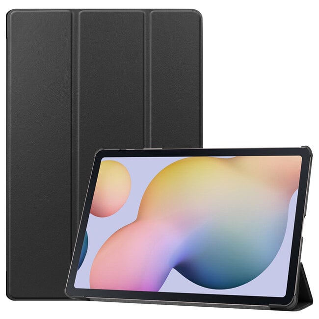 Case2go - Tablet Hoes geschikt voor Samsung Galaxy Tab S8 Plus (2022) - 12.7 Inch - Tri-Fold Book Case - Zwart