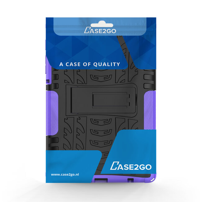 Case2go - Tablet Hoes geschikt voor Samsung Galaxy Tab S8 Plus (2022) - 12.4 Inch - Schokbestendige Back Cover - Met pencil houder - Paars