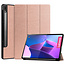 Case2go Case2go - Tablet hoes geschikt voor Lenovo Tab P12 Pro - 12.6 inch - Tri-Fold Book Case - Auto Wake functie - Rosé Goud