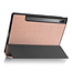 Case2go - Tablet hoes geschikt voor Lenovo Tab P12 Pro - 12.6 inch - Tri-Fold Book Case - Auto Wake functie - Rosé Goud