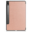 Case2go - Tablet hoes geschikt voor Lenovo Tab P12 Pro - 12.6 inch - Tri-Fold Book Case - Auto Wake functie - Rosé Goud