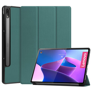 Case2go Case2go - Tablet hoes geschikt voor Lenovo Tab P12 Pro - 12.6 inch - Tri-Fold Book Case - Auto Wake functie - Groen