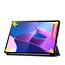 Case2go - Tablet hoes geschikt voor Lenovo Tab P12 Pro - 12.6 inch - Tri-Fold Book Case - Auto Wake functie - Grijs