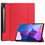 Case2go - Tablet hoes geschikt voor Lenovo Tab P12 Pro - 12.6 inch - Tri-Fold Book Case - Auto Wake functie - Rood