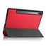 Case2go - Tablet hoes geschikt voor Lenovo Tab P12 Pro - 12.6 inch - Tri-Fold Book Case - Auto Wake functie - Rood