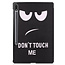 Case2go - Tablet Hoes geschikt voor Samsung Galaxy Tab S7 FE - 12.4 inch - Auto/Wake-Functie - Tri-Fold Book Case - Don't Touch Me