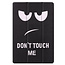 Case2go - Tablet Hoes geschikt voor Samsung Galaxy Tab S7 FE - 12.4 inch - Auto/Wake-Functie - Tri-Fold Book Case - Don't Touch Me