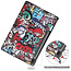 Case2go - Tablet Hoes geschikt voor Samsung Galaxy Tab S7 FE - 12.4 inch - Auto/Wake-Functie - Tri-Fold Book Case - Graffiti