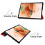 Case2go - Tablet Hoes geschikt voor Samsung Galaxy Tab S7 FE - 12.4 inch - Auto/Wake-Functie - Tri-Fold Book Case - Rood