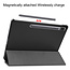 Case2go - Tablet Hoes geschikt voor Samsung Galaxy Tab S7 FE - 12.4 inch - Auto/Wake-Functie - Tri-Fold Book Case - Zwart