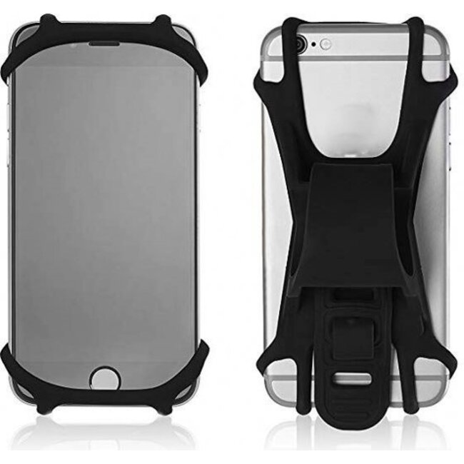 Case2go - Telefoonhouder fiets - Smartphone Telefoon houder - Universeel - Motor - Fiets - Kinderwagen - 4 tot 6.5 inch - Oranje