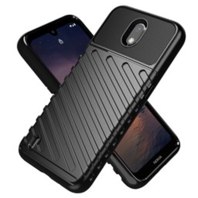 Hoesje geschikt voor Nokia 1.3 - Back cover - Flexibel TPU - Schokbestendig - Zwart