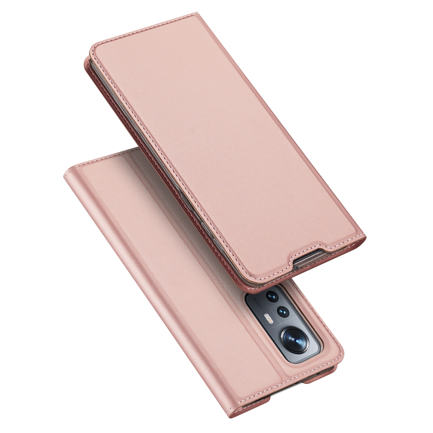 Dux Ducis - Telefoonhoesje geschikt voor Xiaomi 12 - Skin Pro Book Case - Rosé Goud afbeelding