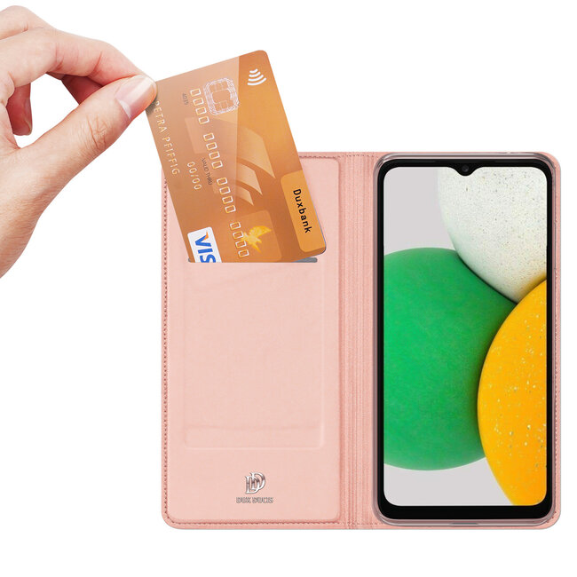 Dux Ducis - Telefoonhoesje geschikt voor Samsung Galaxy A03 Core - Skin Pro Book Case - Rosé Goud