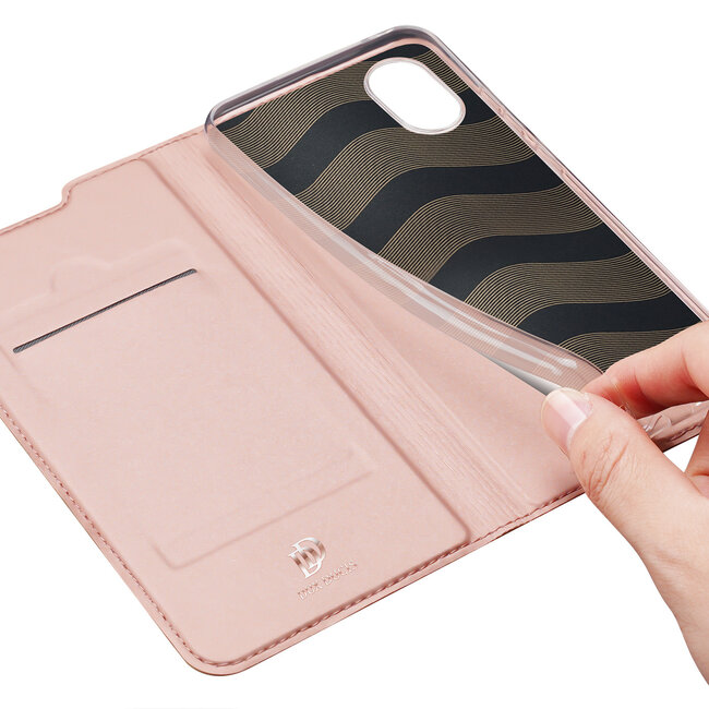 Dux Ducis - Telefoonhoesje geschikt voor Samsung Galaxy A03 Core - Skin Pro Book Case - Rosé Goud
