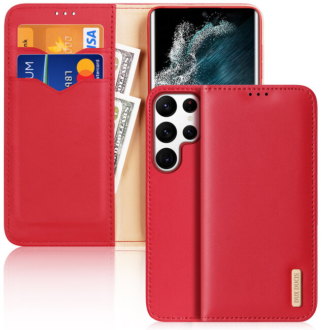 Dux Ducis - Telefoonhoesje geschikt voor Samsung Galaxy S22 Ultra 5G - Dux Ducis Hivo Series Case - Rood