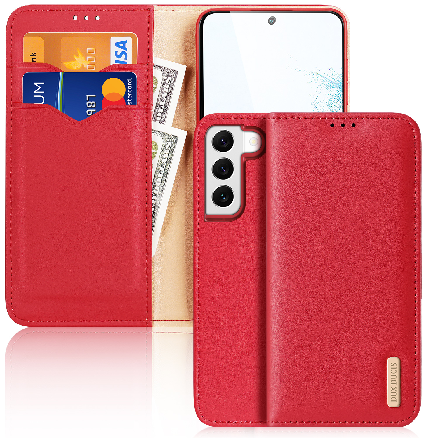 Dux Ducis - Telefoonhoesje geschikt voor Samsung Galaxy S22 Plus 5G - Dux Ducis Hivo Series Case - Rood afbeelding