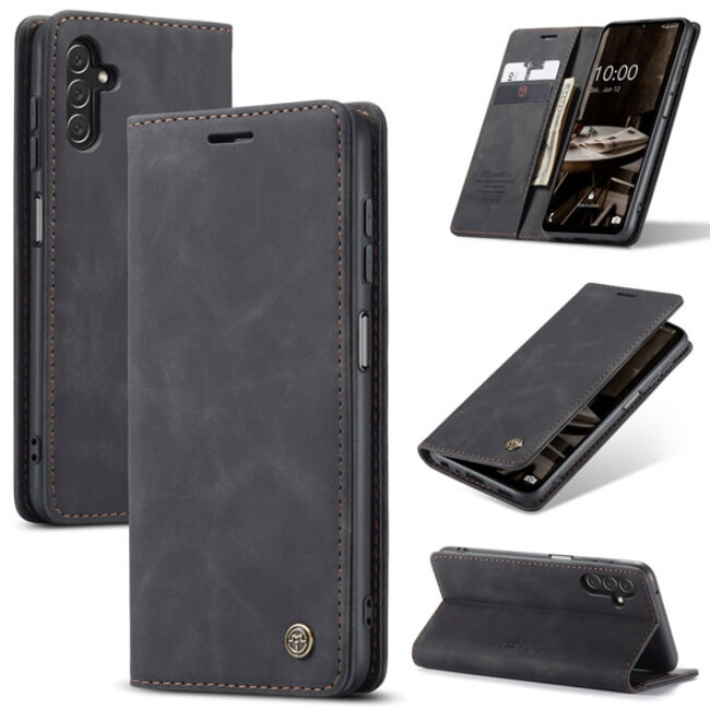 CaseMe - Hoesje geschikt voor Samsung Galaxy A13 5G - Wallet Book Case - Magneetsluiting - Zwart